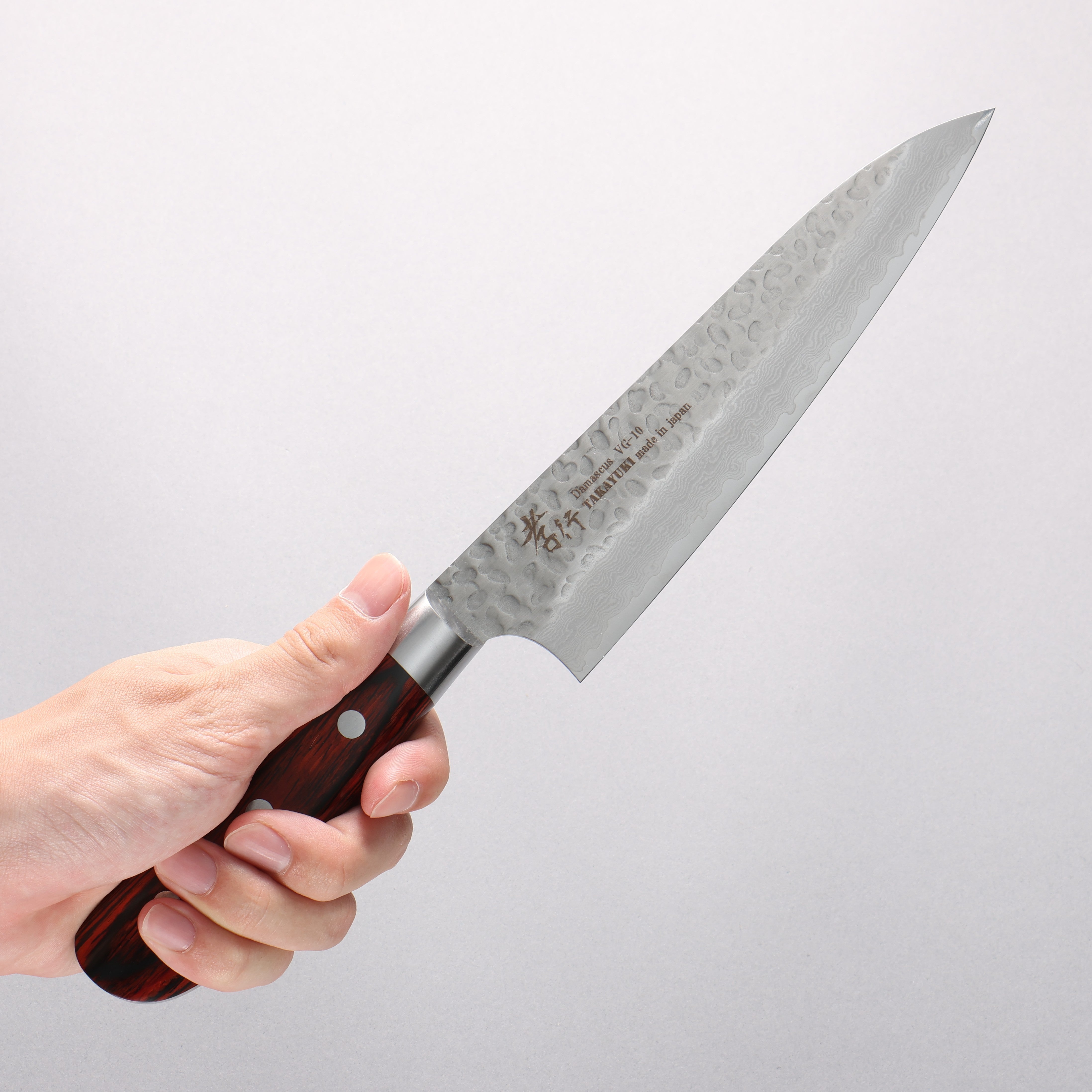 堺 孝行 VG10 33層 ダマスカス 牛刀包丁 180mm マホガニー柄 – 清助