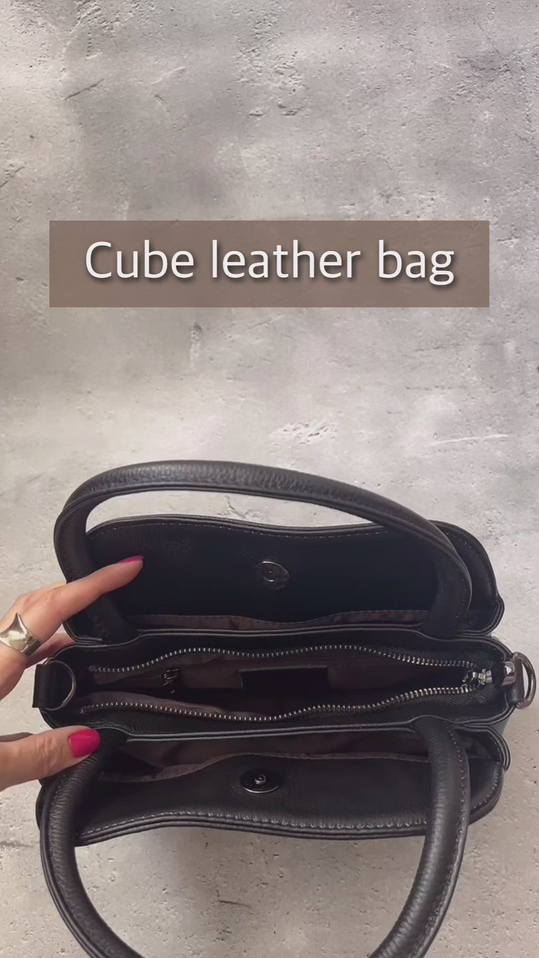 Cube leather bag – seloah