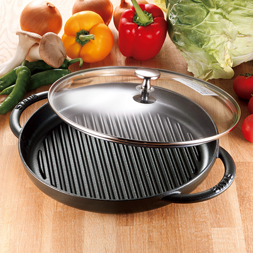 STAUB グリルパン 26cm 40508-302 ストウブ グリル グリルパン ガラス