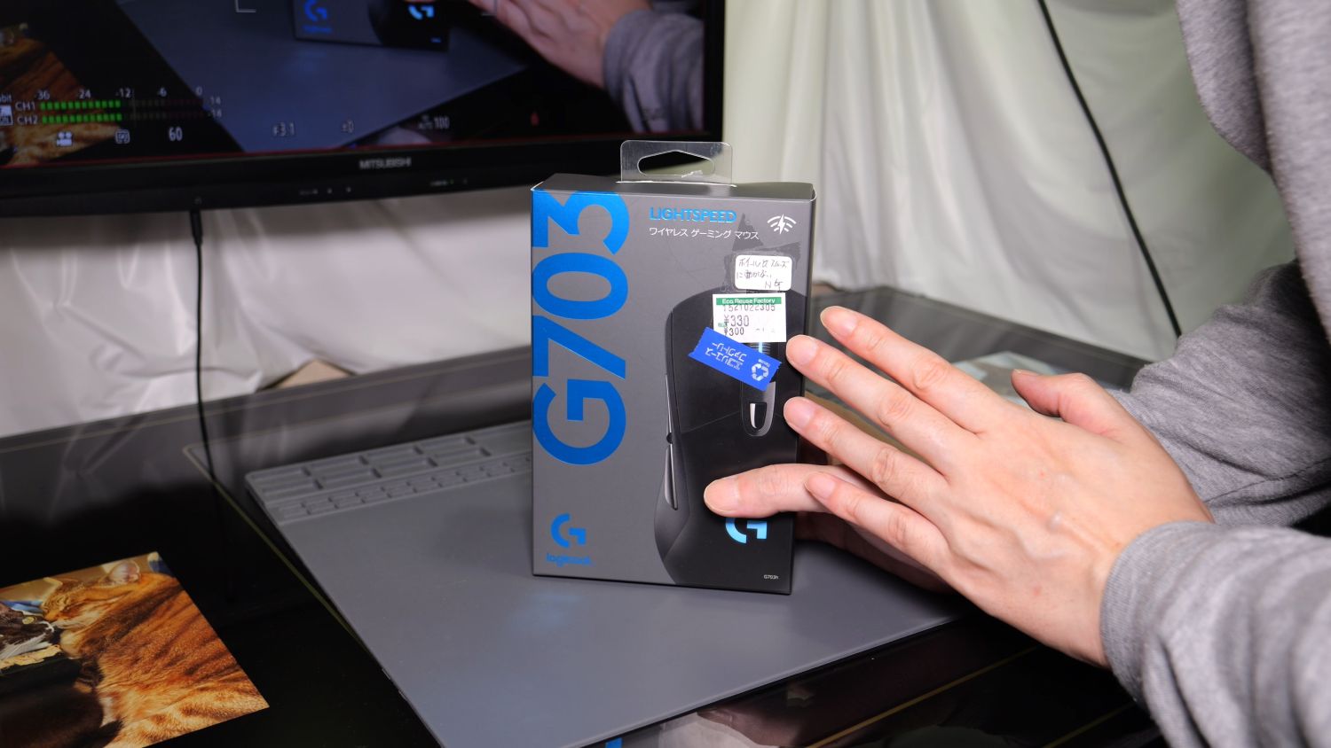 ASUS モニター ロジクールG703マウス ジャンク 実売8000円がジャンク