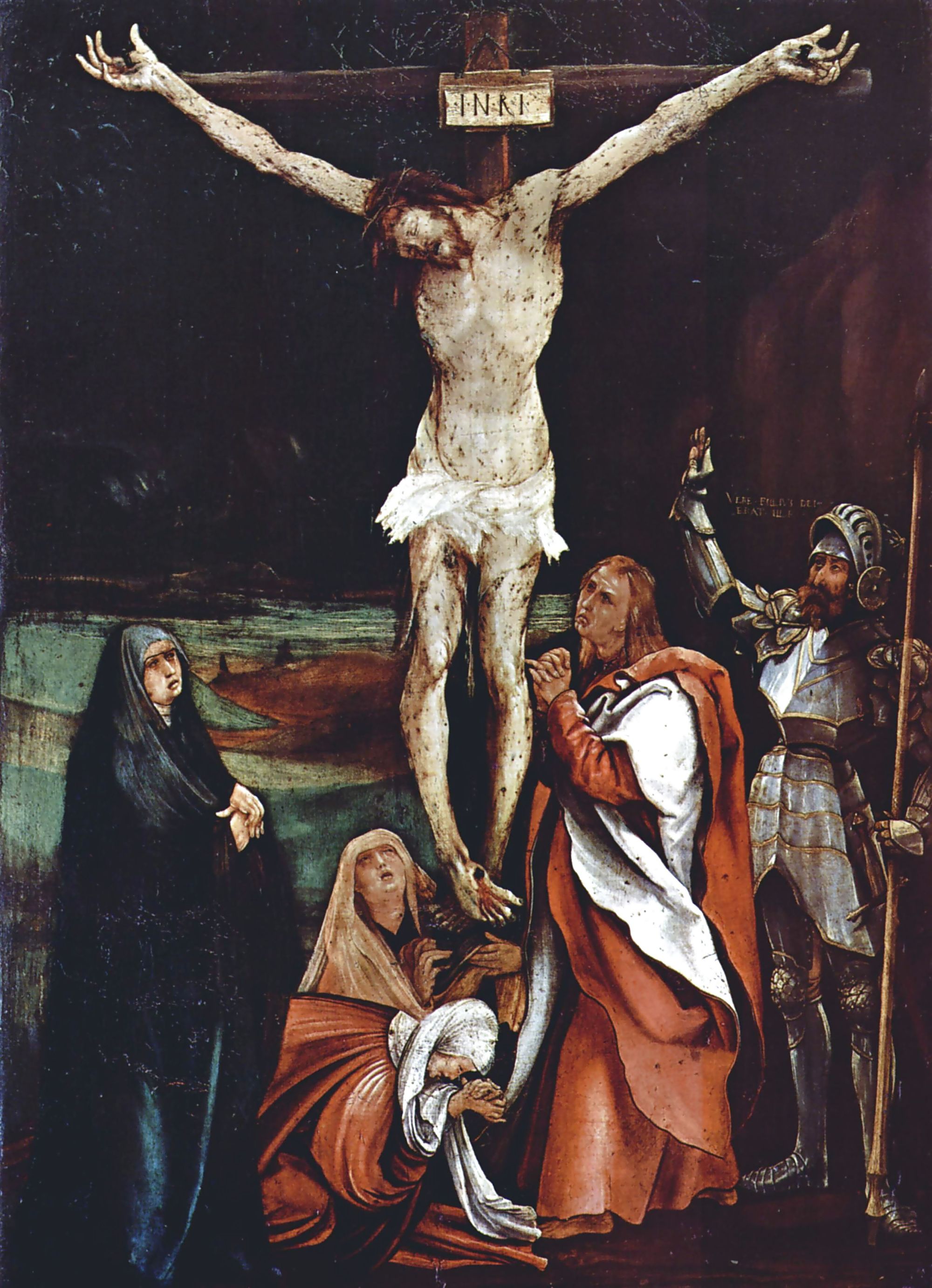 Crucifixion (1515) by Matthias Grunewald - Public Domain Catholic