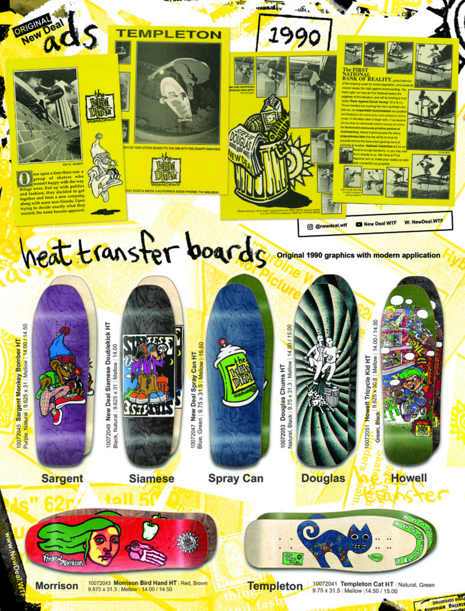 New Deal Skateboard: reissue new skate decks from 1995