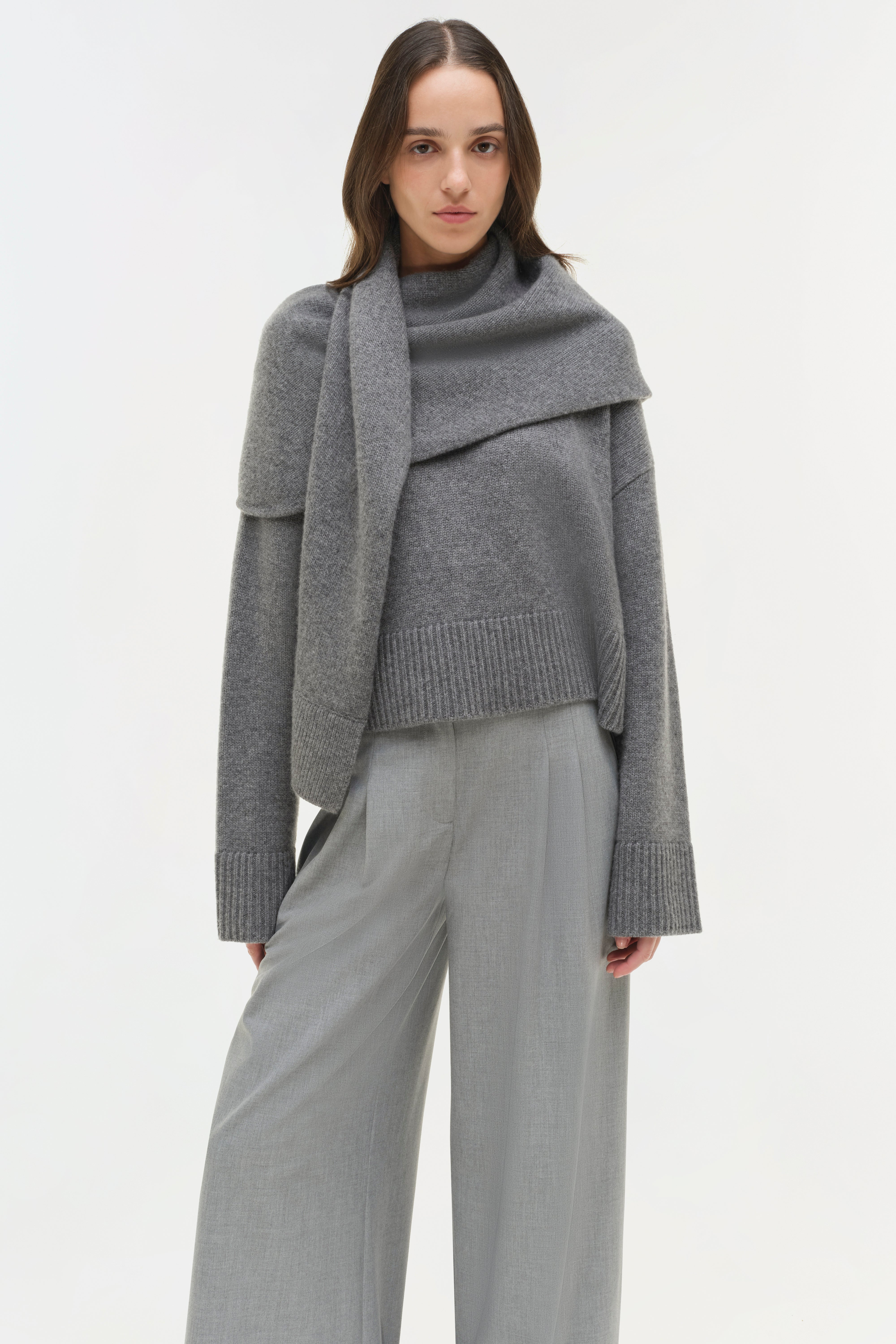 Elson Wool Cashmere Scarf Sweater – SIMKHAI