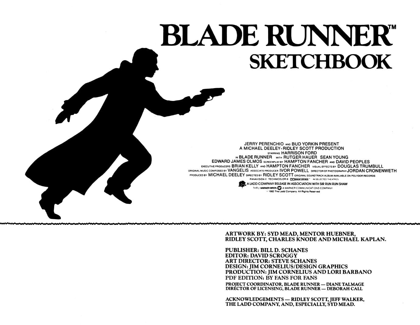 BLADE RUNNER SKETCHBOOK / ブレードランナー スケッチ本 Blade Runner
