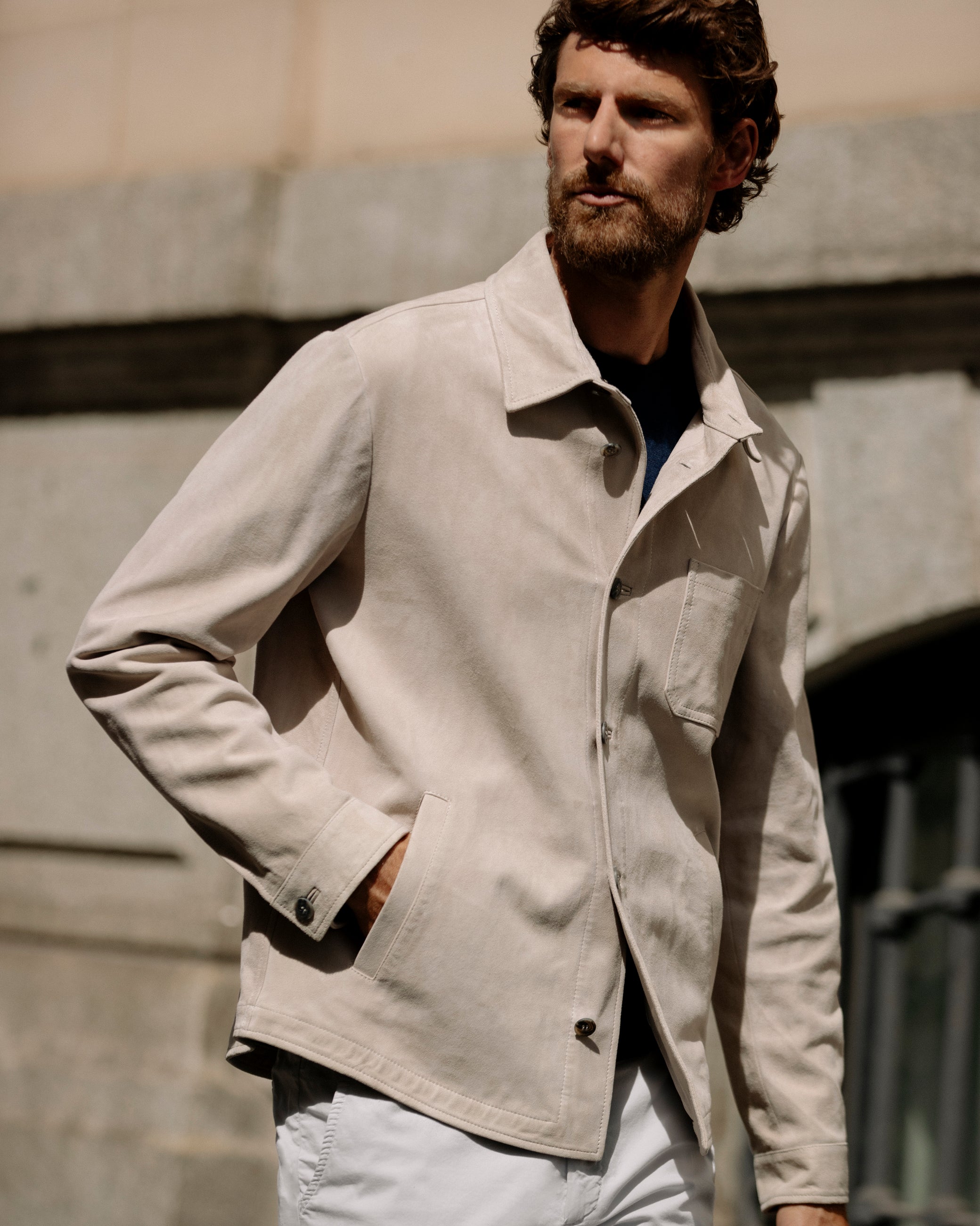Suede Leather Overshirt – MAURIZIO BALDASSARI