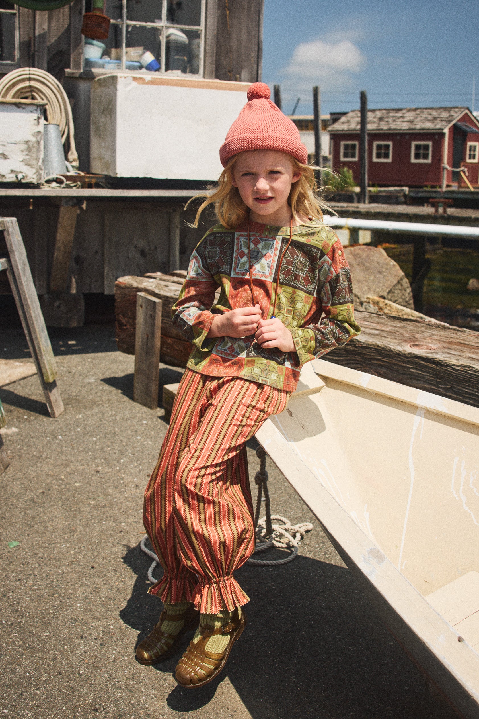 ボトムス・スパッツ misha&puff Jacquard Andre pants 2y misha&puff
