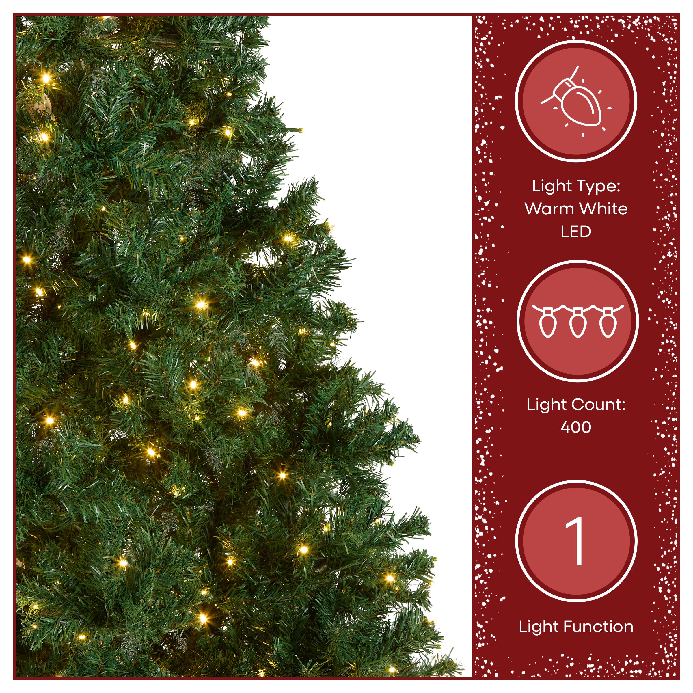 7.5 ft. Pre-Lit Linden Spruce Tree with Warm White LED Lights