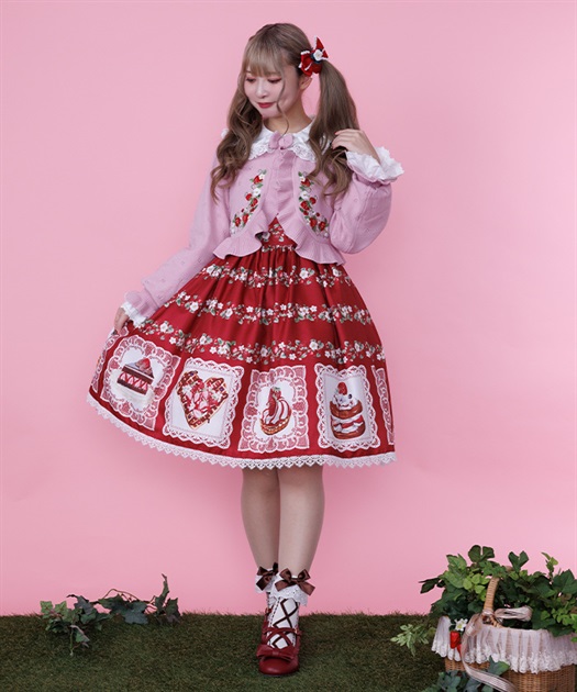 いちご刺繍ニットボレロ | Chalmiere | axes femme onlineshop