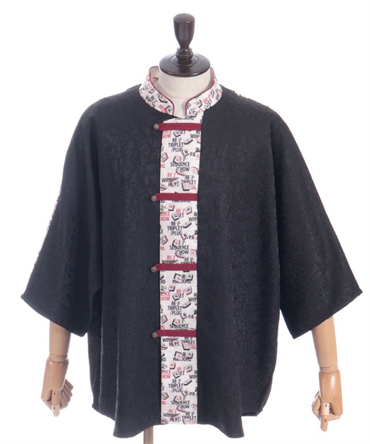麻雀牌プリントチャイナシャツ | axes femme online shop