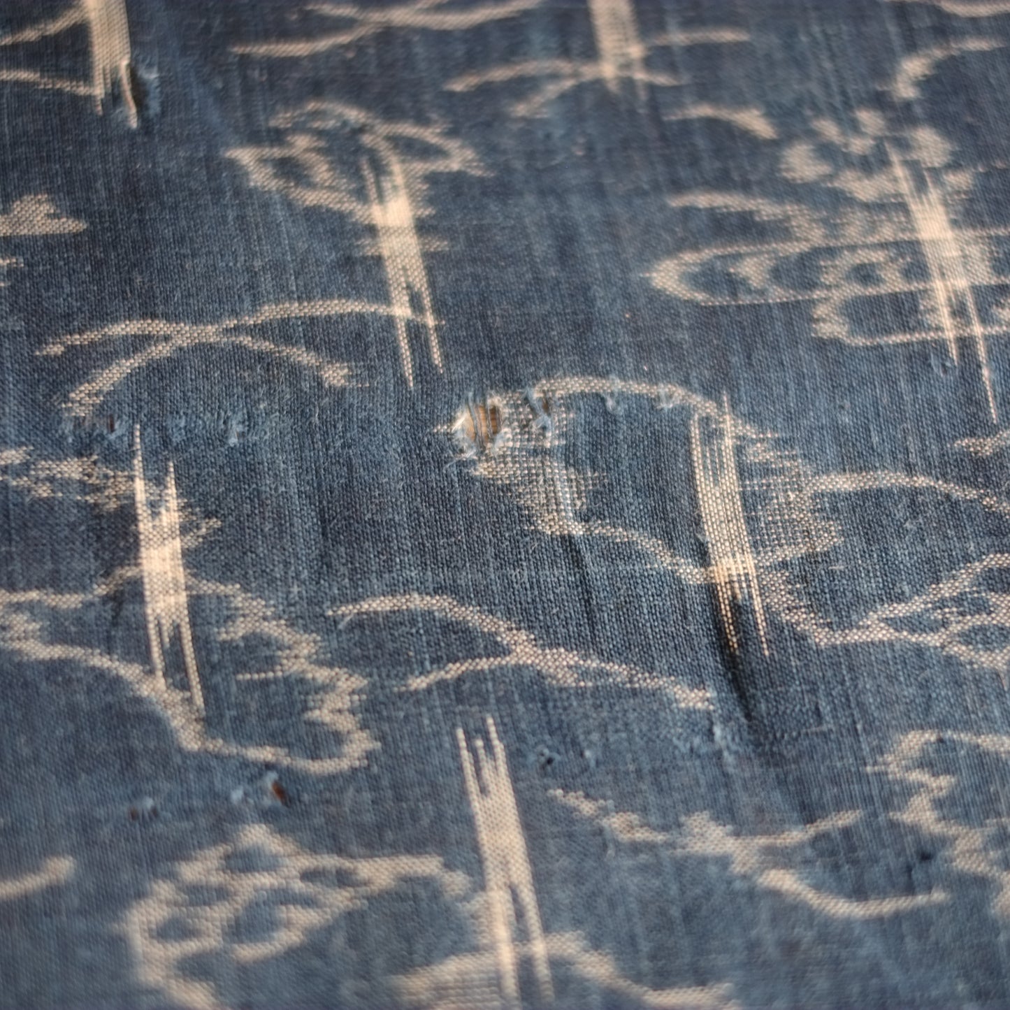 時代 藍染 絵絣 苧麻上布 古布 （明治-大正時代） – 逢季荘