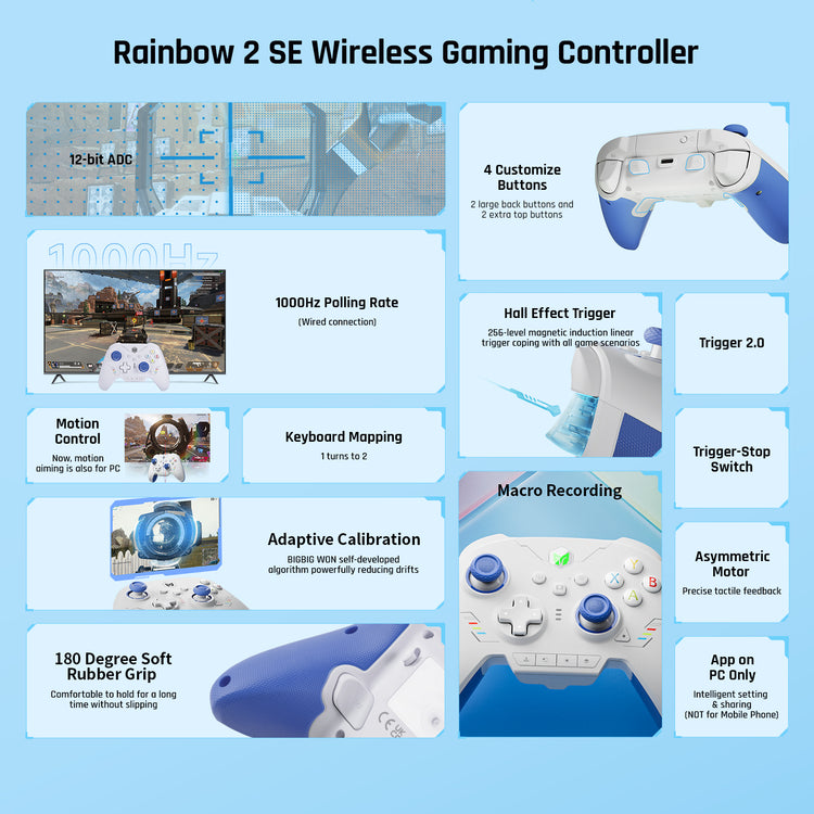 BIGBIGWON Rainbow 2 SE Gaming Controller