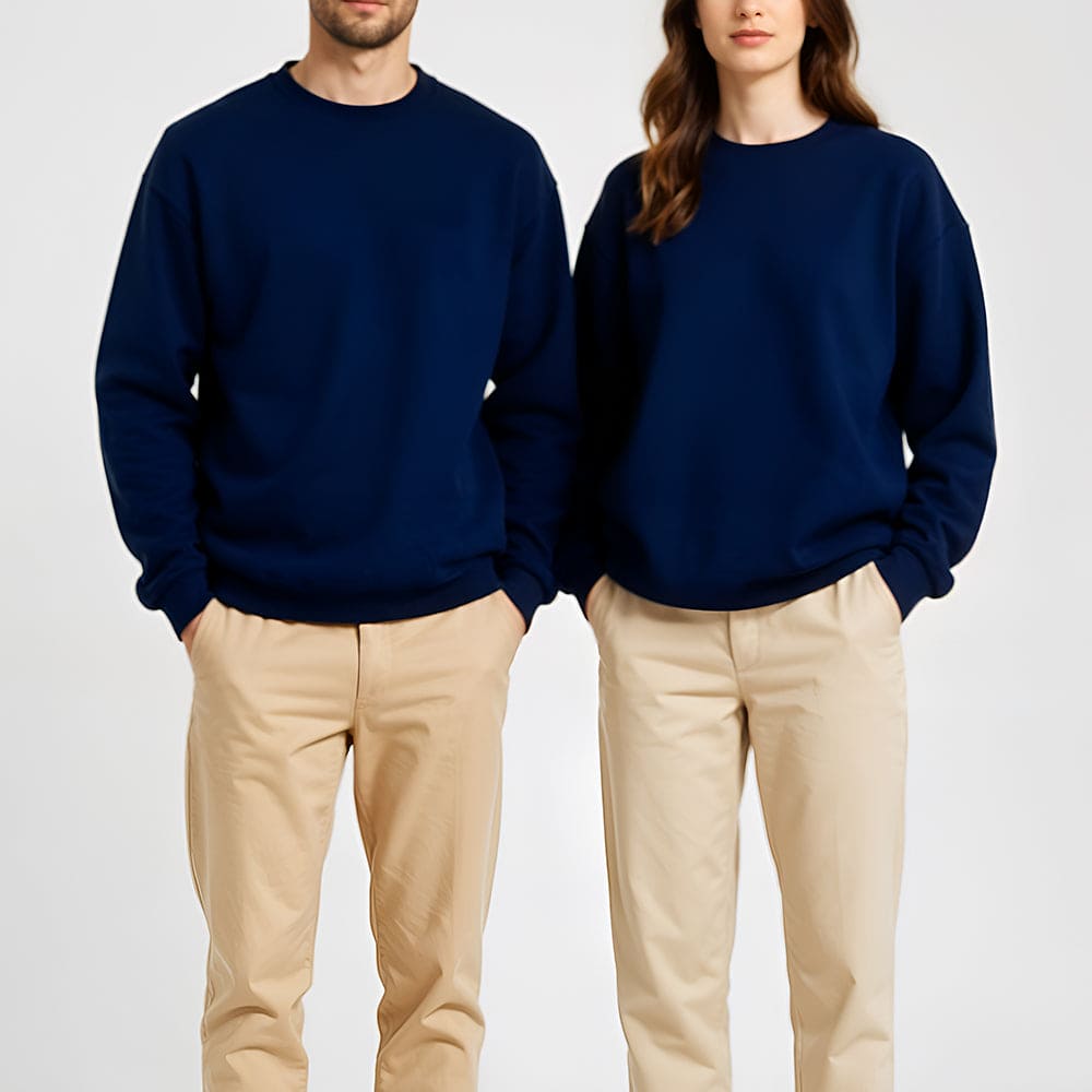 2601 Wholesale Unisex Fleece Perfect Long Sleeve Crewneck