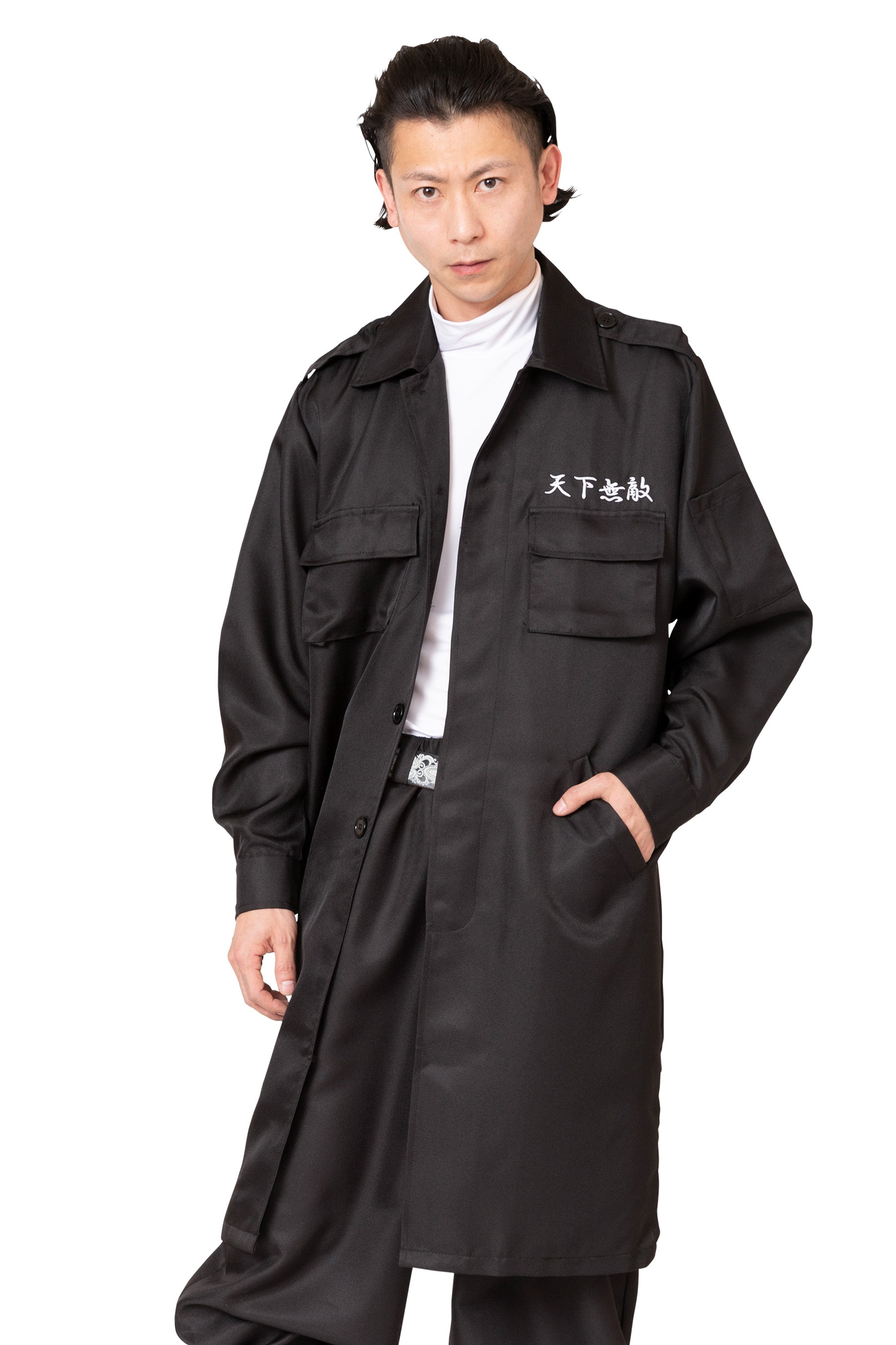 コスプレ 特攻服 ヤンキー 特攻服ジャケット 喧嘩上等 黒 Mens