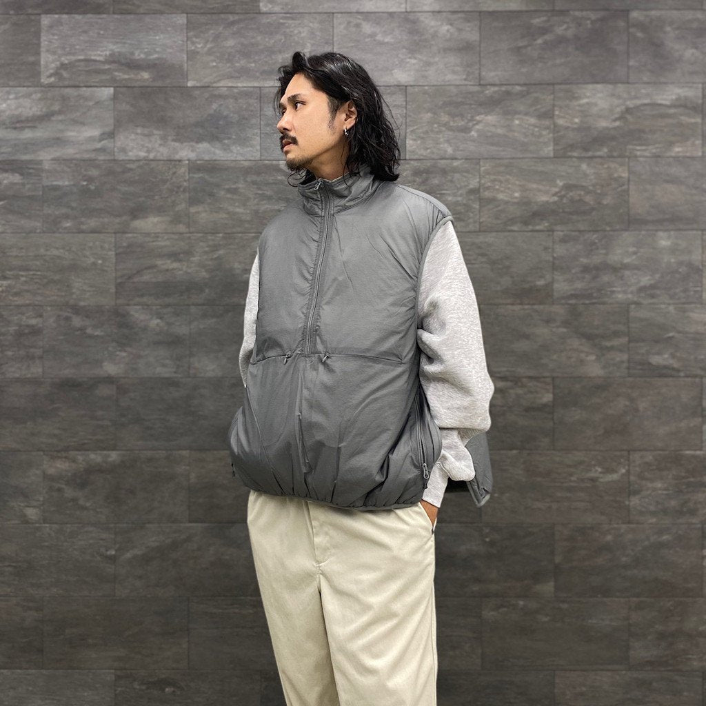 TECH REVERSIBLE PULLOVER PUFF VEST #GRAY [BJ-23023W]_DAIWA PIER39