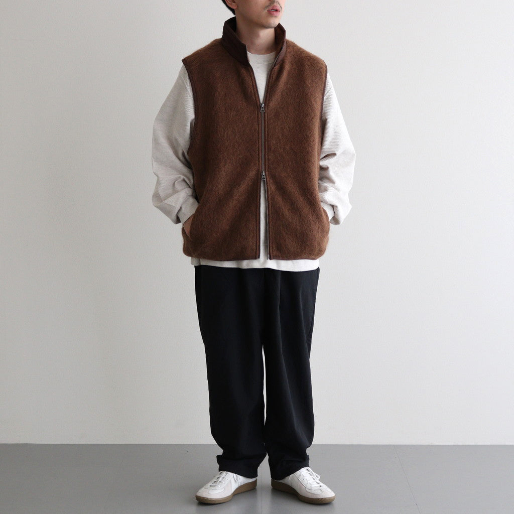 Zip-Up Mohair Vest #Brown [S24FN030] – Diffusion