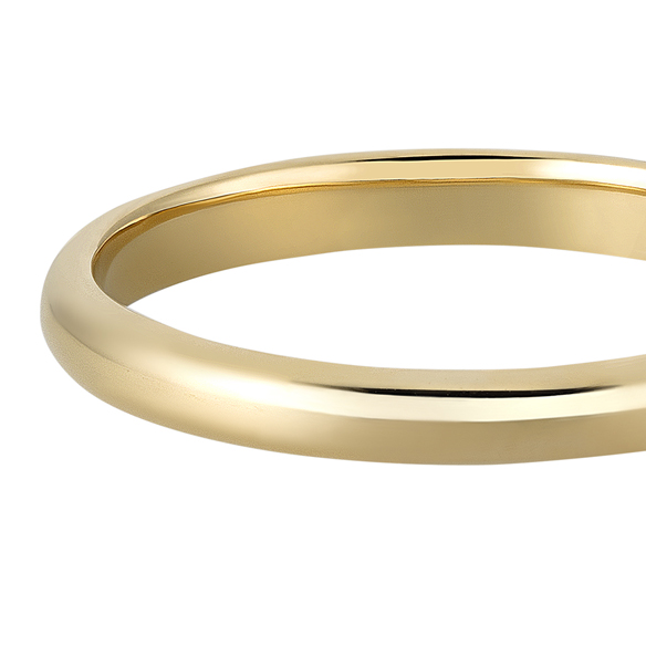 K18 カラーゴールドリング〕K18 リング イエローゴールド (幅約2.2mm