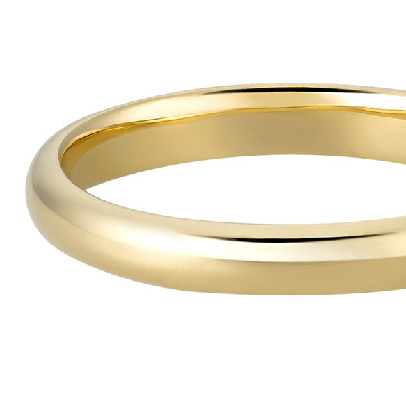K18 カラーゴールドリング〕K18 リング イエローゴールド (幅約2.8mm