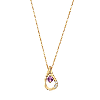 K18イエローゴールド 誕生石ペンダント 3way （7月の誕生石：ルビー