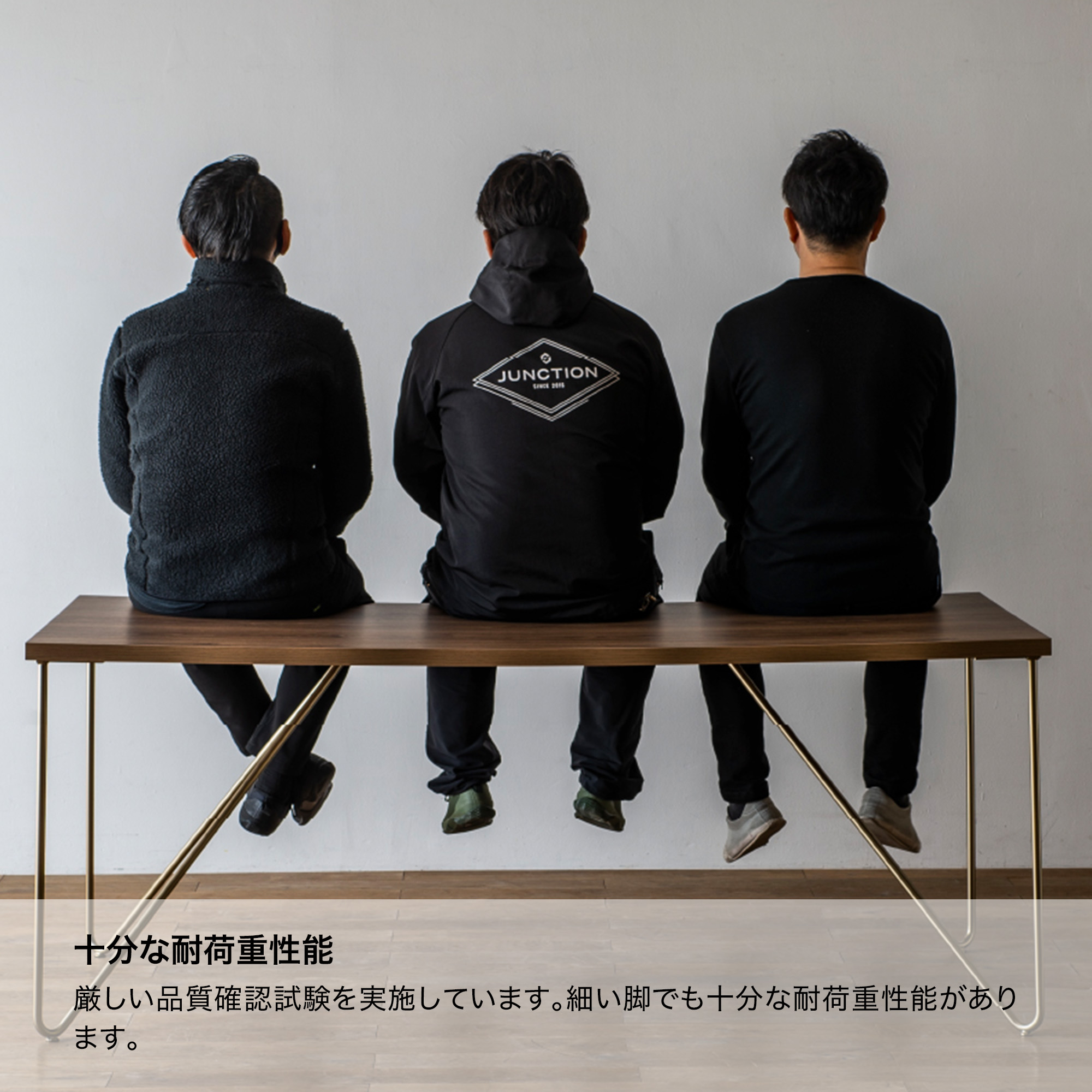 JIGテーブル 天板サイズ：W1300mm×D800mm 天板材質:メラミンシナモン