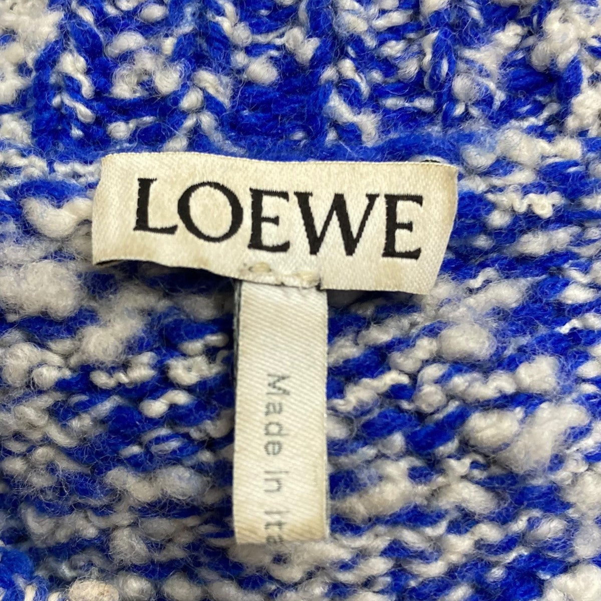 LOEWE(ロエベ) アナグラムニット H526Y14KCE ブルー×ブラック サイズ