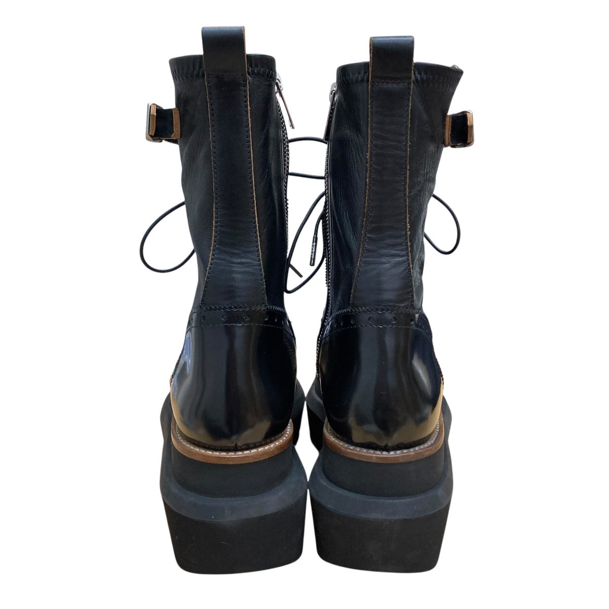 sacai(サカイ) ウイングチップソールブーツ SCW-259 ブラック サイズ
