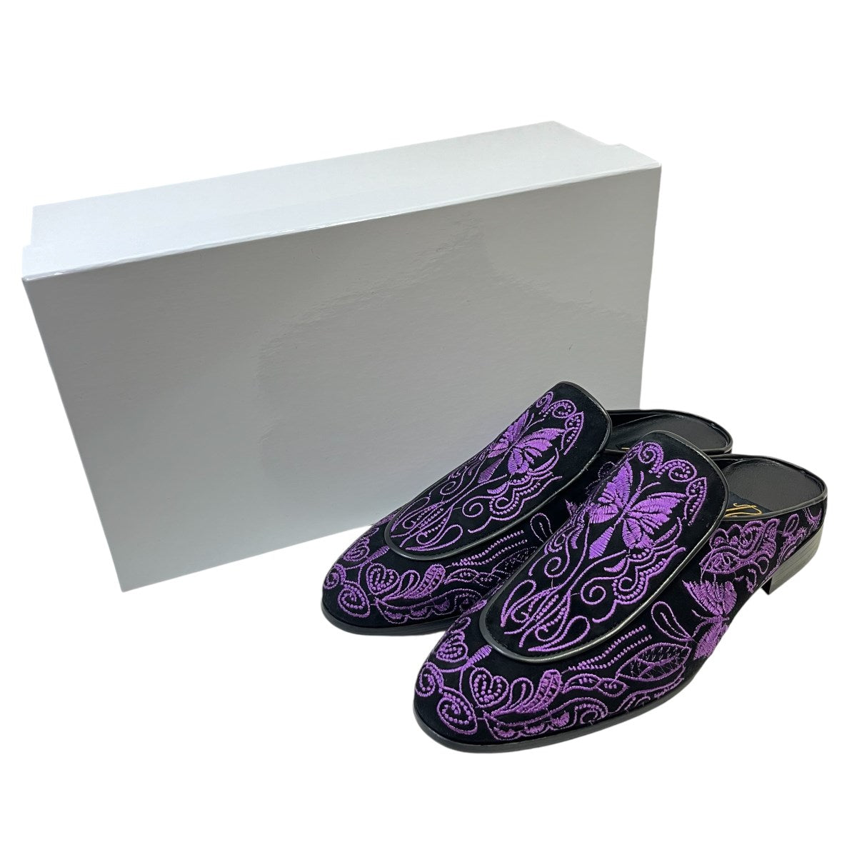 Needles(ニードルス) バタフライ刺繍スエードミュールMB32796 MB32796