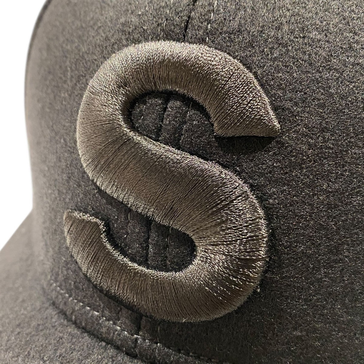 sacai(サカイ) s Cap ／ Wool Melton BLACK 001 ウールキャップ帽子25