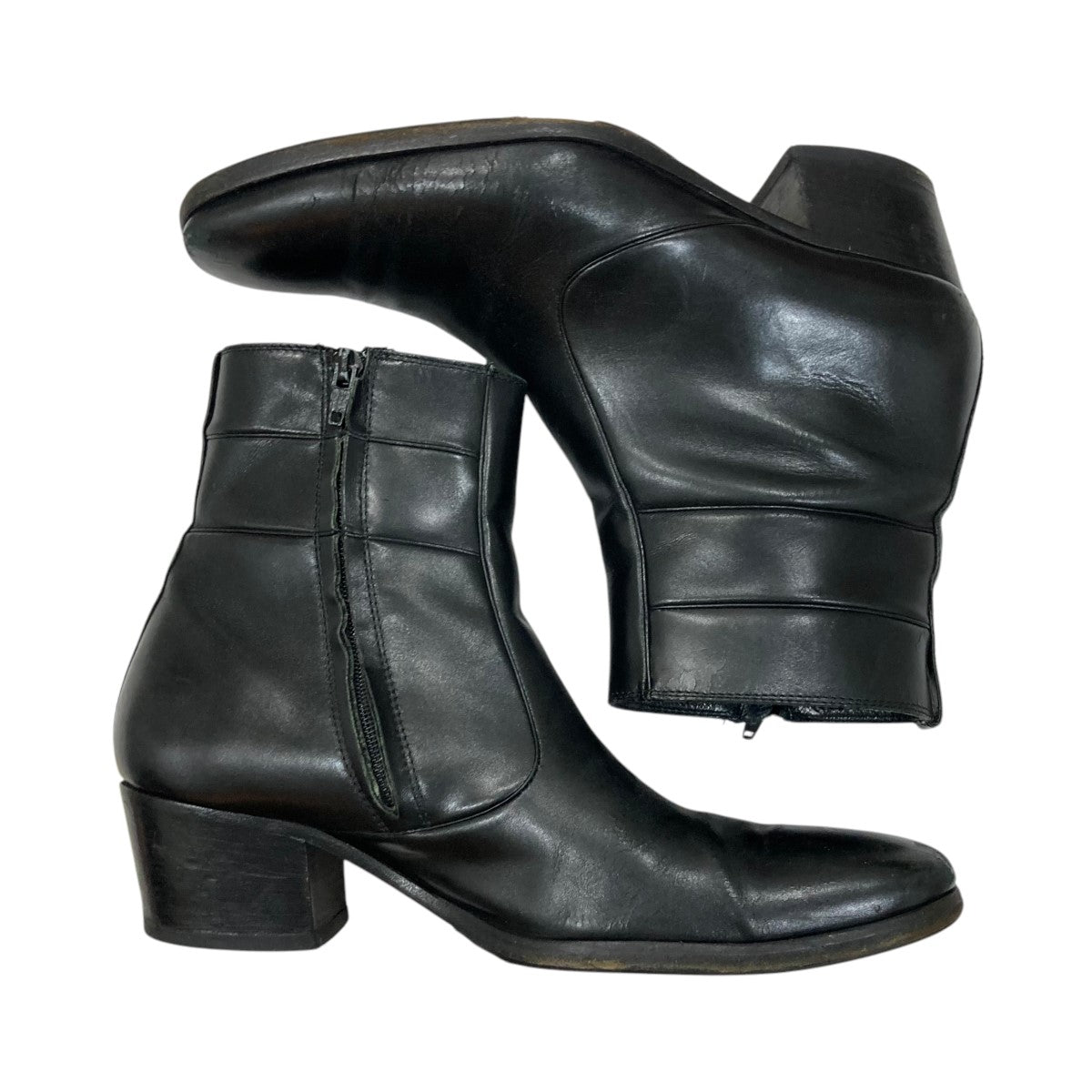 Dior Homme(ディオールオム) エディ期レザーヒールブーツ ブラック