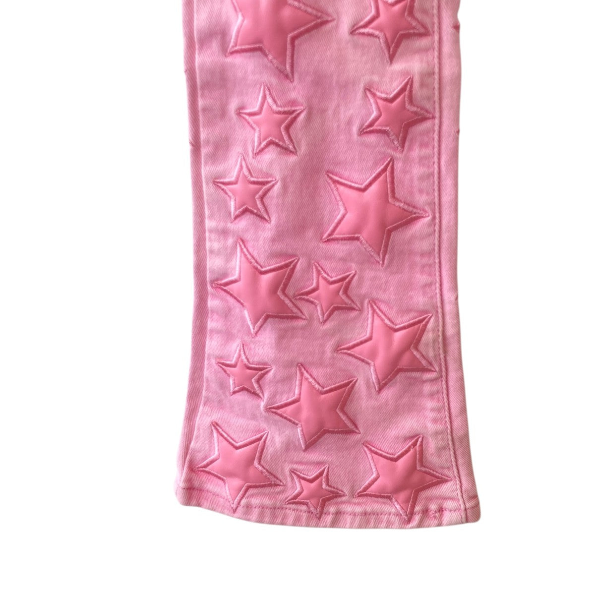 GUAPI(グアピ) french rose star denimスリム フィットパンツ ピンク