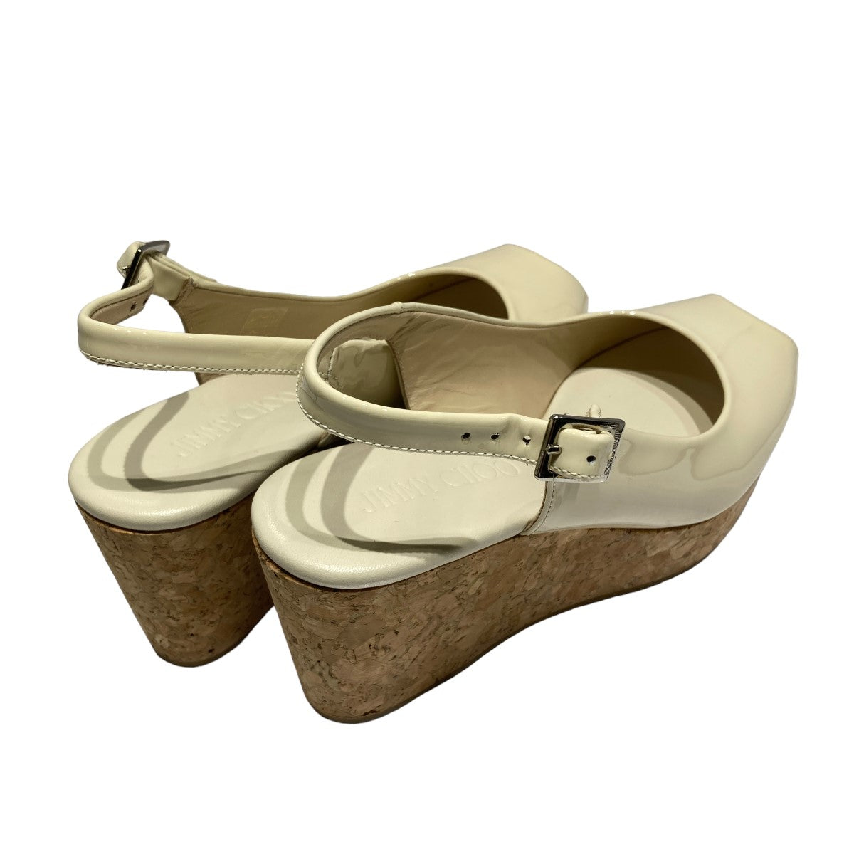 JIMMY CHOO(ジミーチュウ) ウェッジソールサンダル ホワイト サイズ 36