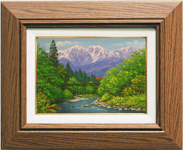 楽天市場】北川照生『安曇野の山郷』油絵・油彩画 SМ(サムホール