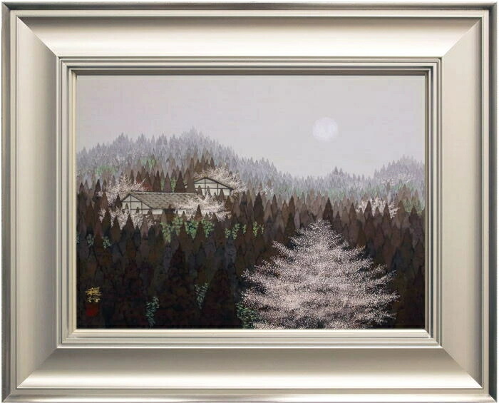 楽天市場】扇 敏之 「 池畔 」 日本画 P10 ( 10号 )【中古】 : 内田画廊