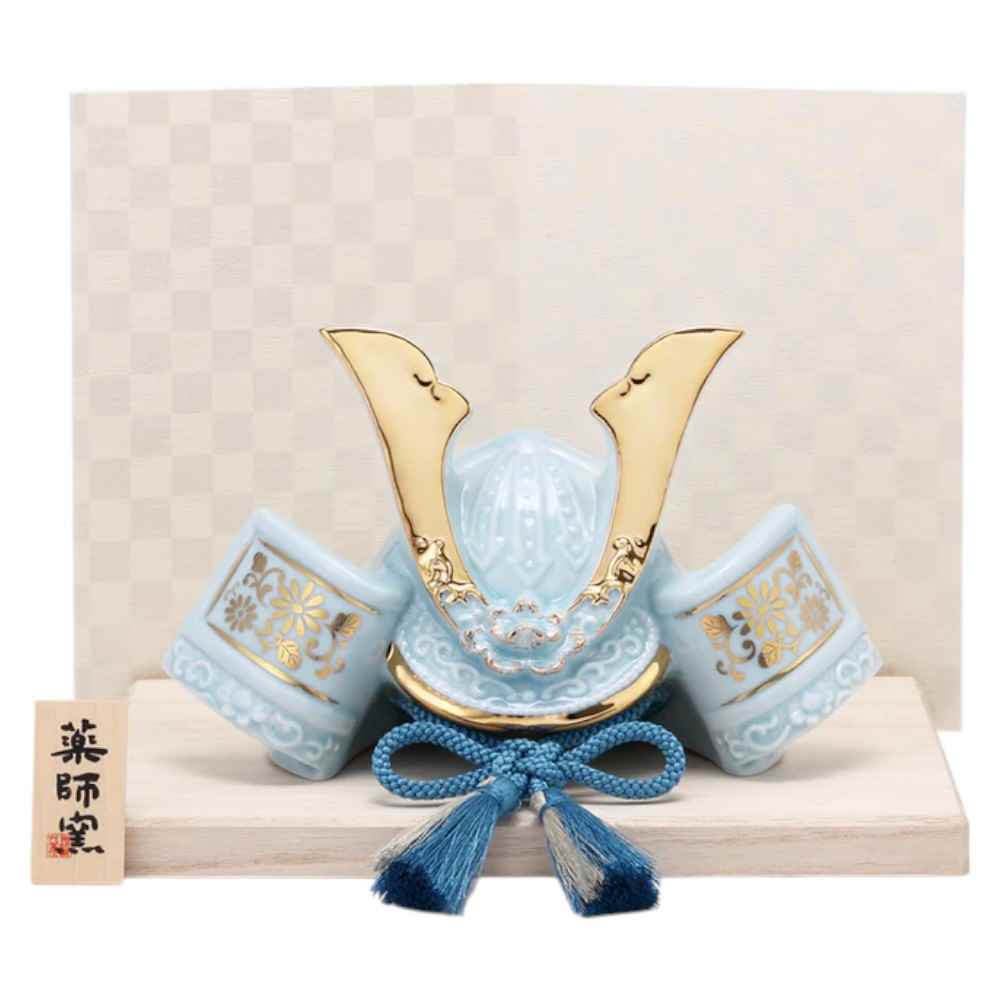 楽天市場】五月人形 コンパクト 陶器 小さい 兜 かぶと/ 金爛出世兜