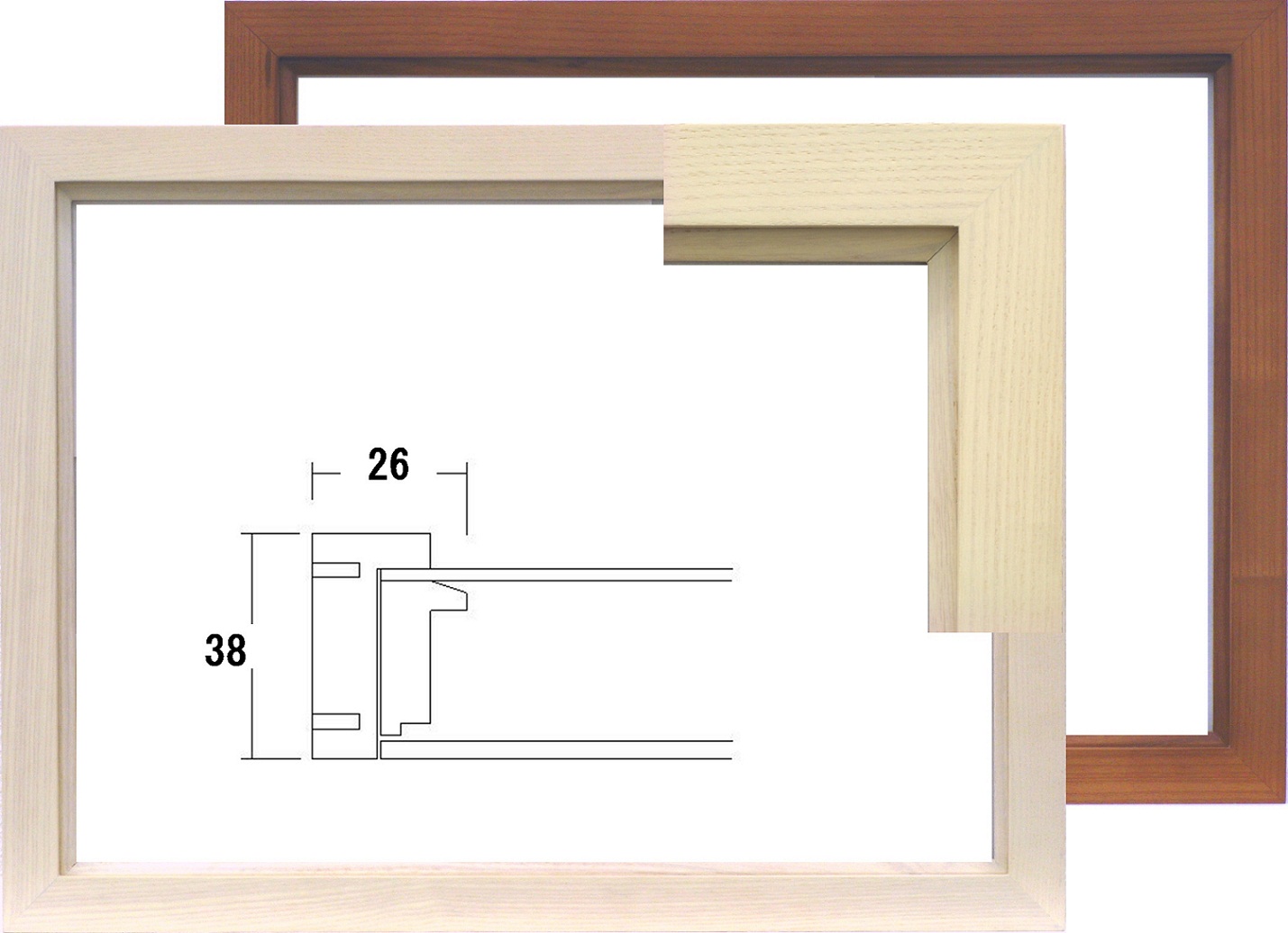 楽天市場】額縁 フレーム F4 / ☆シンプル天然ウッド・ウッドフレーム