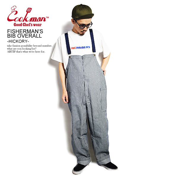楽天市場】COOKMAN クックマン FISHERMAN'S BIB OVERALL -HICKORY- 231