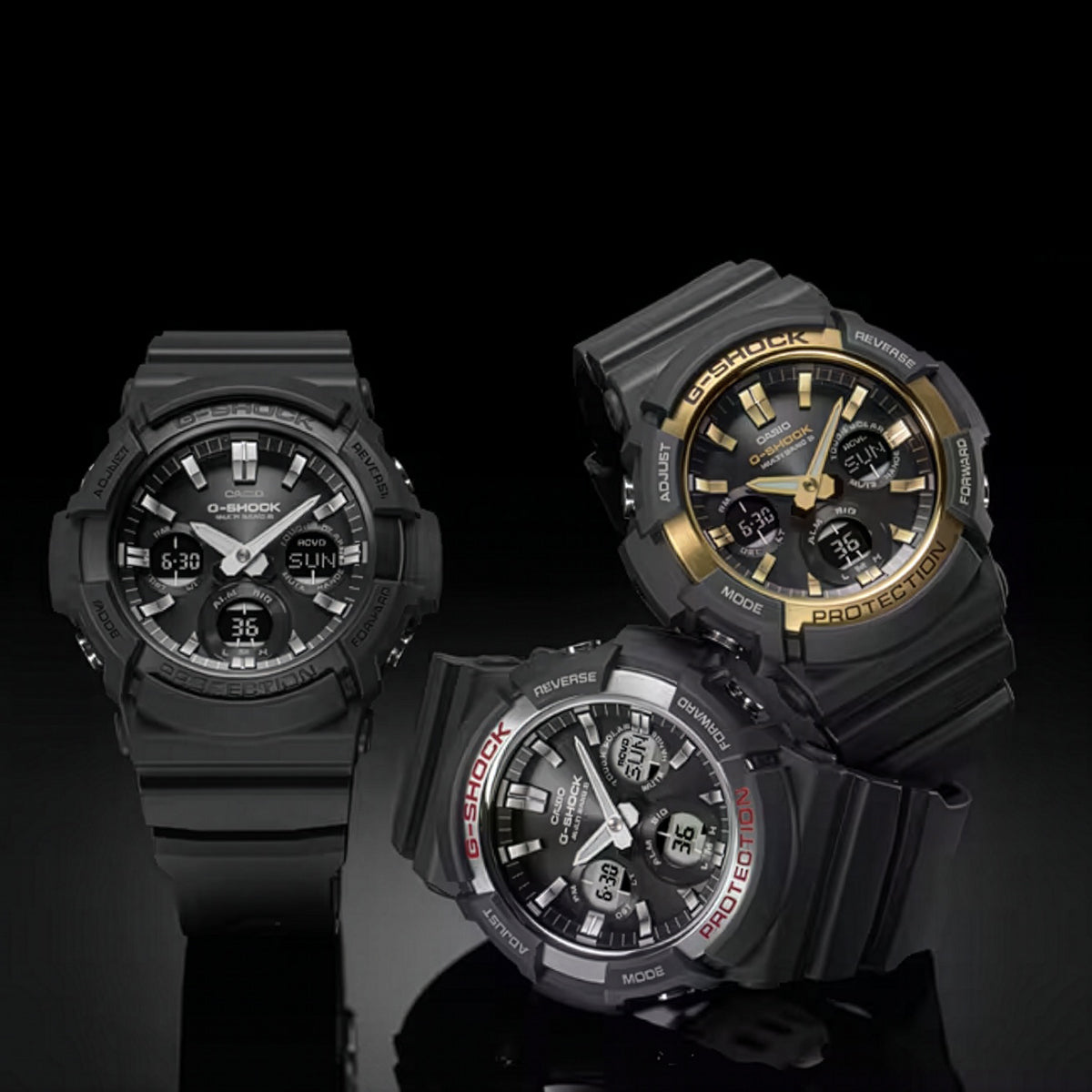 G-SHOCK GAW-100B-1AJF メンズ 電波ソーラー アナデジ ブラック ビッグ