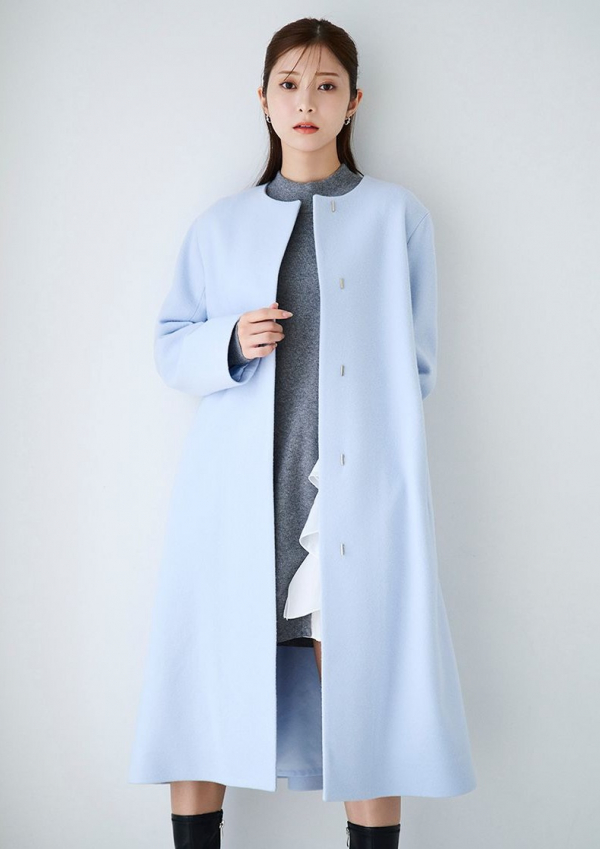 セルフォード】定番‼カシミア混ノーカラーコートのご紹介❄ | CELFORD