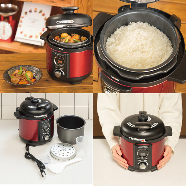 リブセトラ 電気圧力鍋（1．2l）レッド | シャディギフトモール