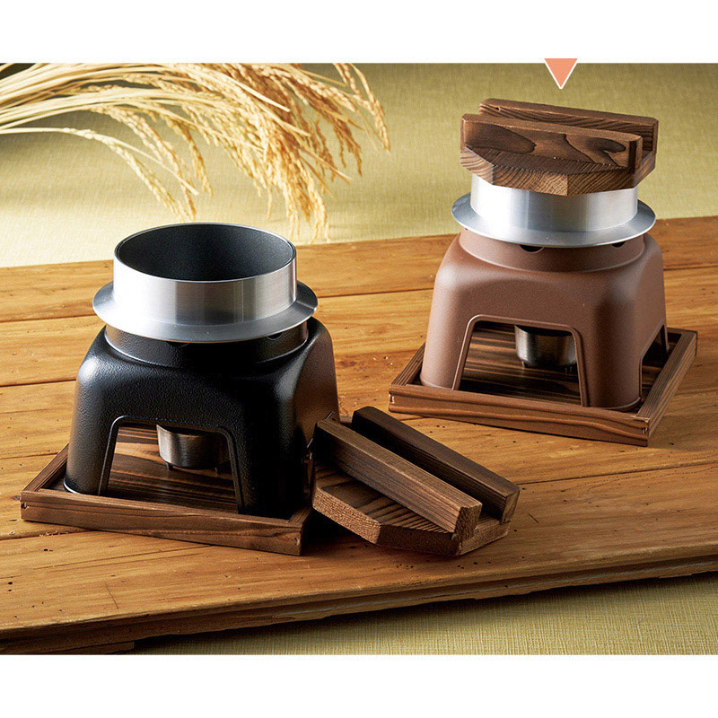 マイン お釜かまどセット 木製蓋・敷板付 大 黒 M10-230 1セット（ご