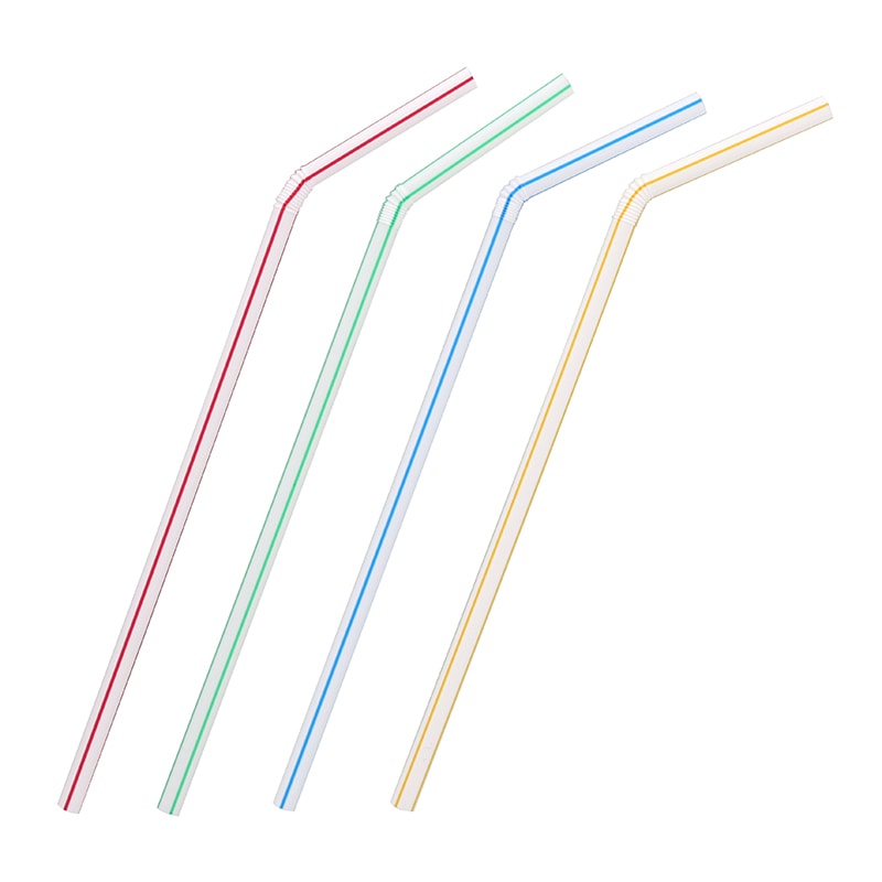 HEIKO フレキシブルストロー 6×21 単袋 ストライプ 200本/袋 004712863