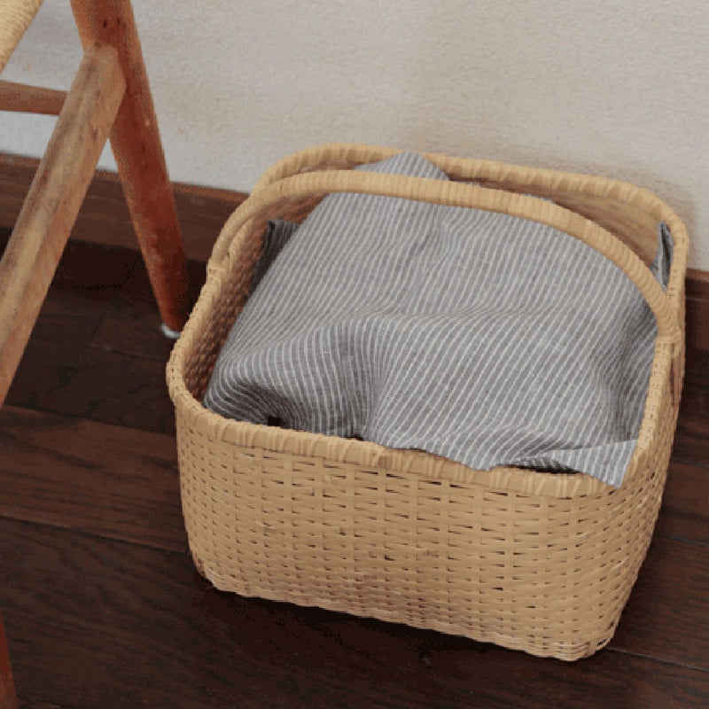 fog linen work リネンキッチンクロス（グレーホワイトストライプ