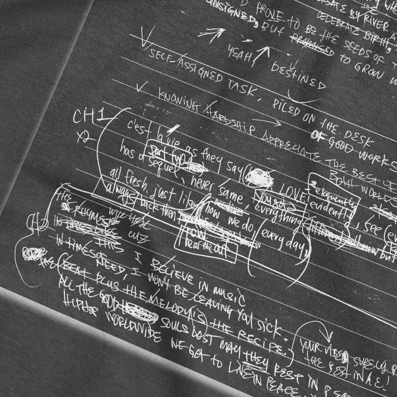 LuvSic 2' Lyrics Black Tee – Shing02