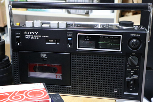 カセット部修理済み、SONY CF-6300 ラジカセ カセット部修理済み、SONY