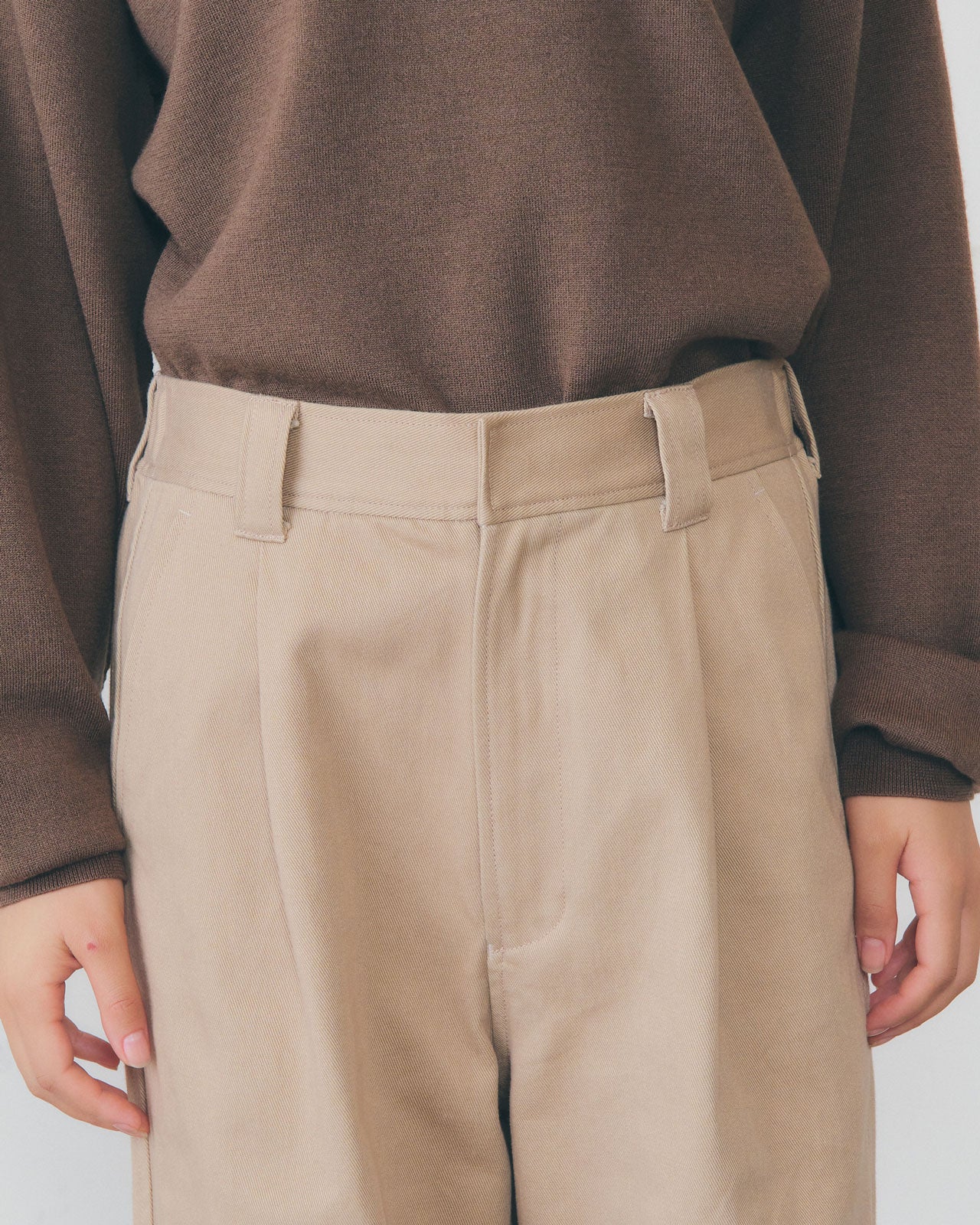 COTTON TWILL WIDE PANTS – Shinzone