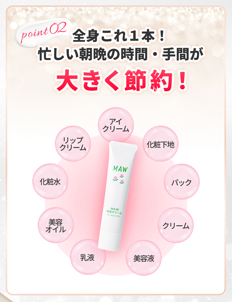 オールインワン美容クリーム「MAW」マウ｜成和産業｜栄光フーズ
