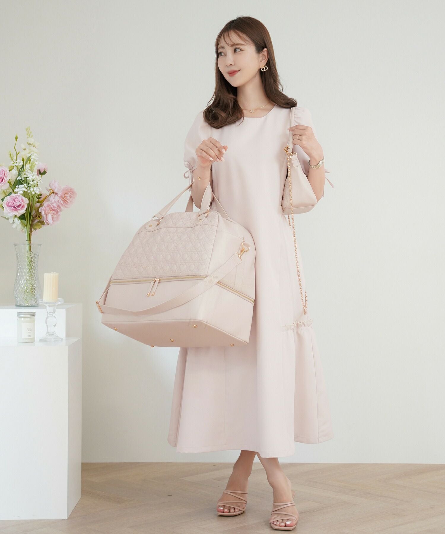 オリジナル ハートキルティング ボストン バッグ le reve vaniller 全2