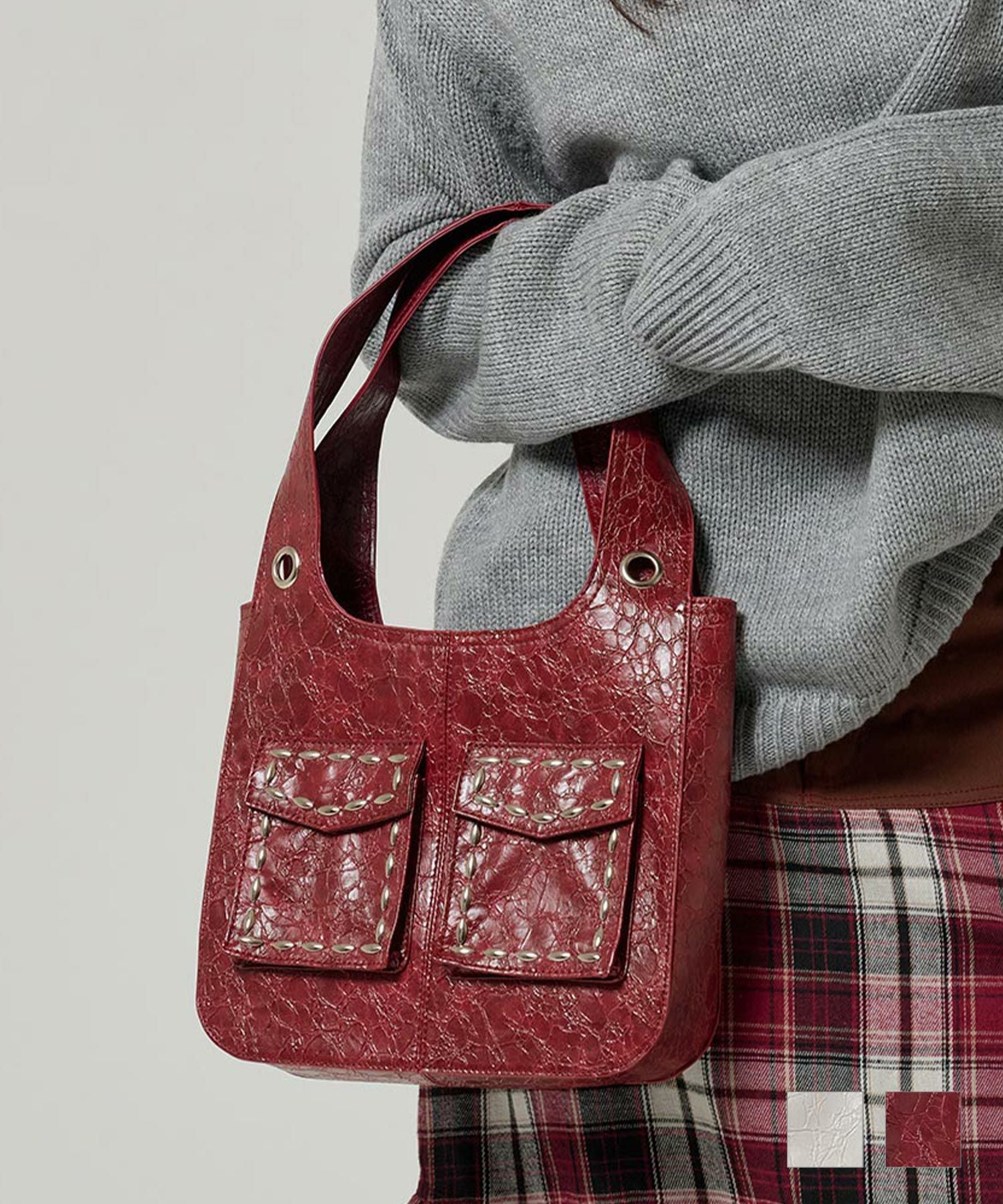 Special-Price-SALE スタッズ レザーバック TINA：JOJUN 全2色｜tnj932