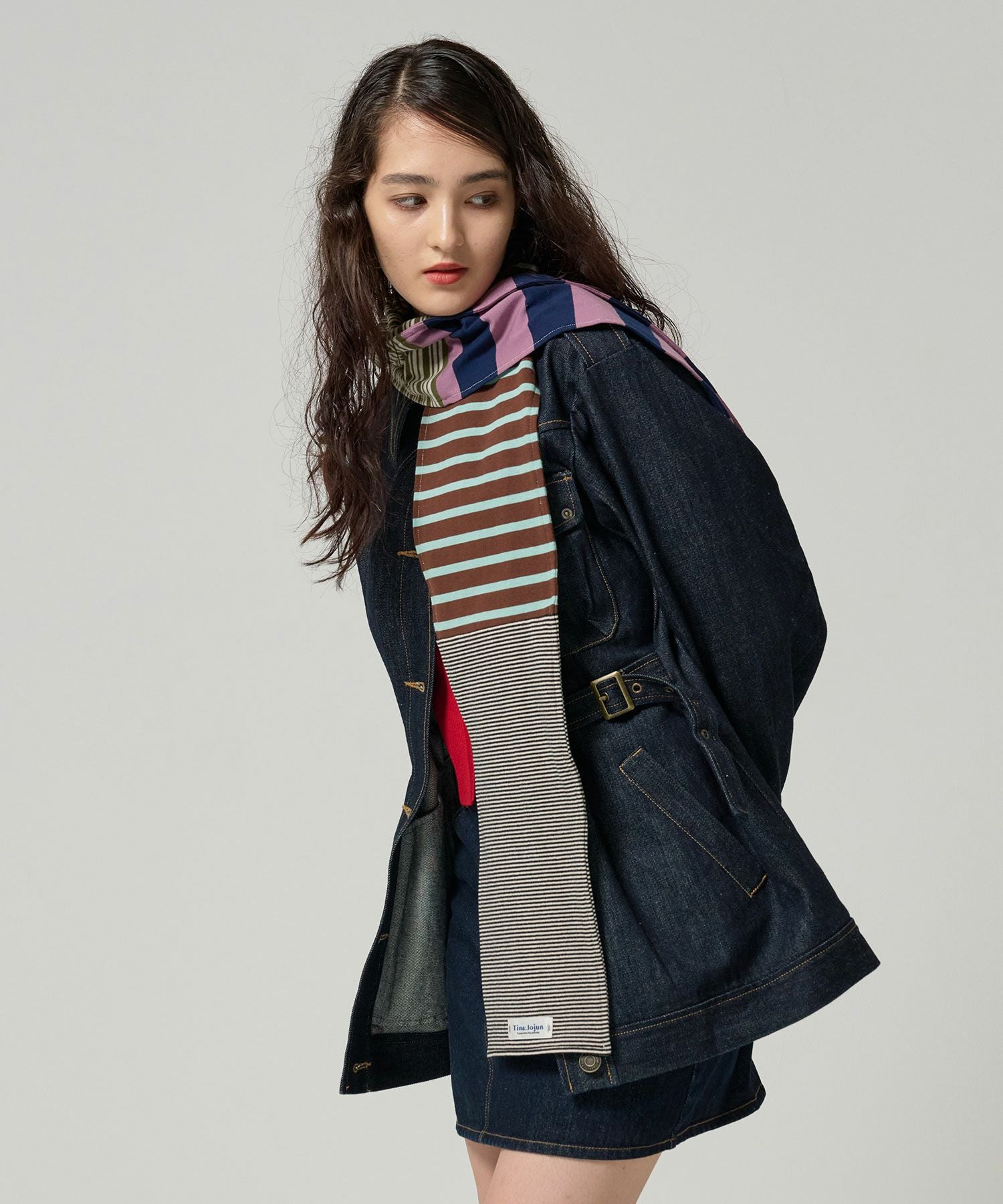 Special-Price-SALE カットソー ボーダーストール TINA：JOJUN 全2色