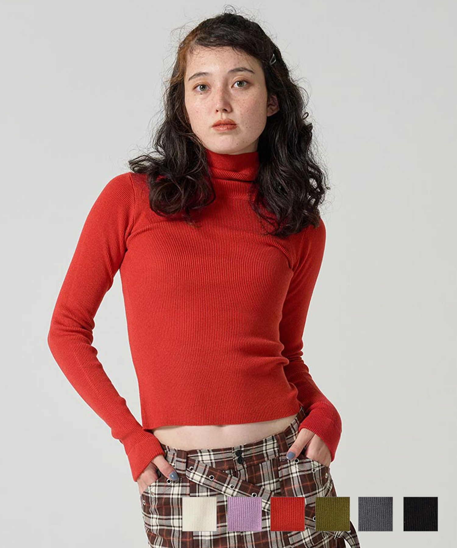 Special-Price-SALE ハートチャーム付き アンチピリングリブタートル