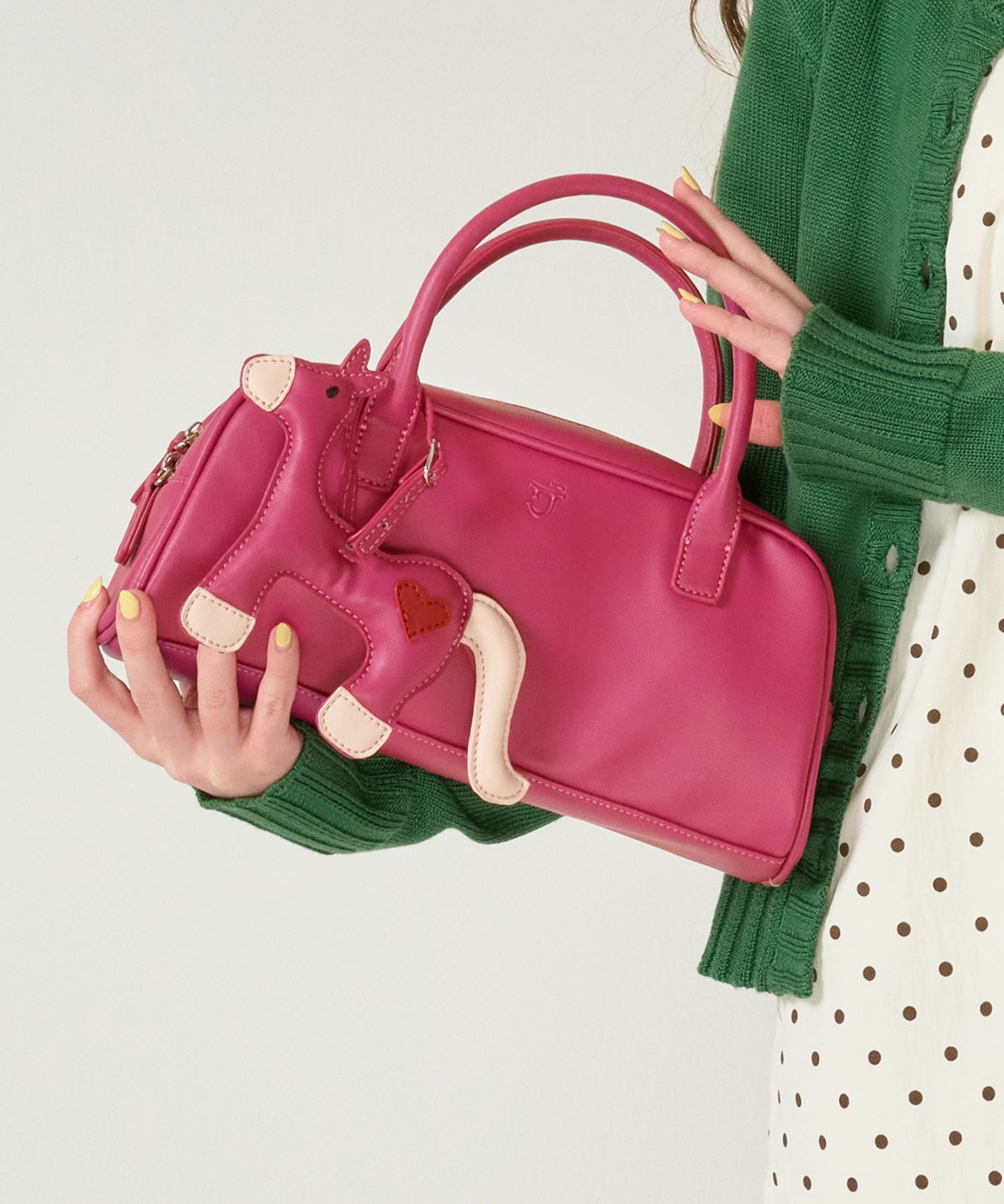 Special-Price-SALE オリジナルチャーム付き ハンドバッグ TINA：JOJUN